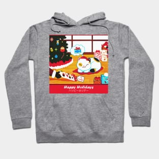 Cat Sushi Christmas design Hoodie